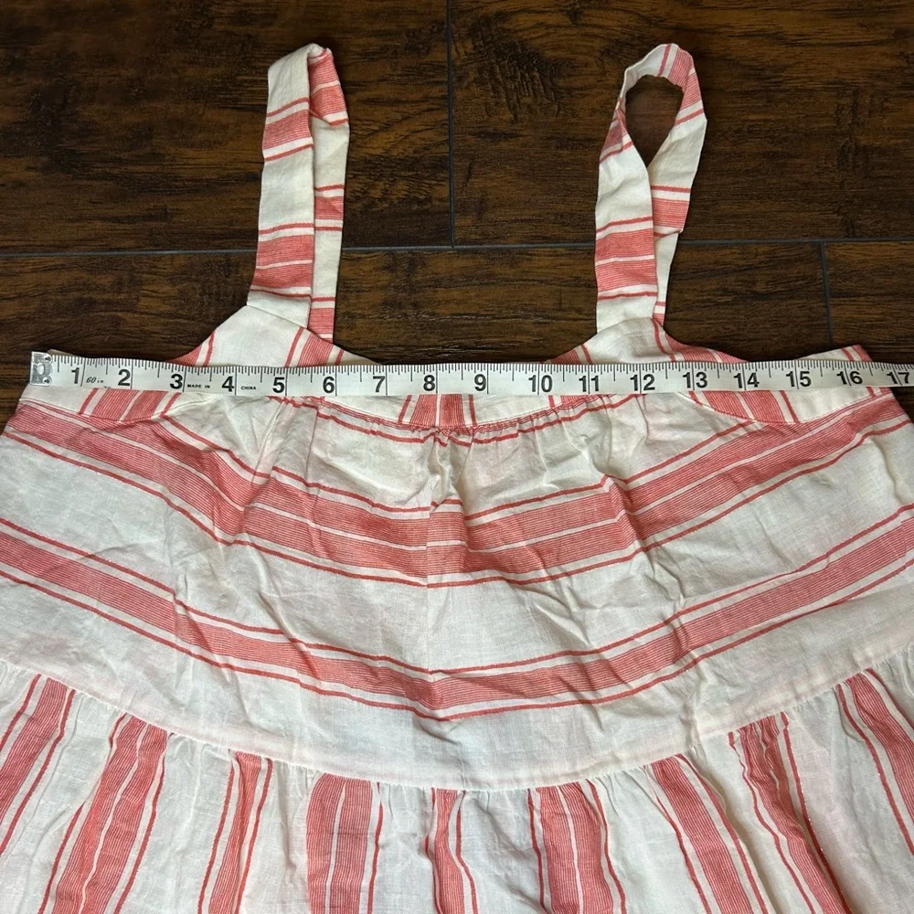 Loft red and white striped flowy boxy tank top - size small - Picture 8 of 11